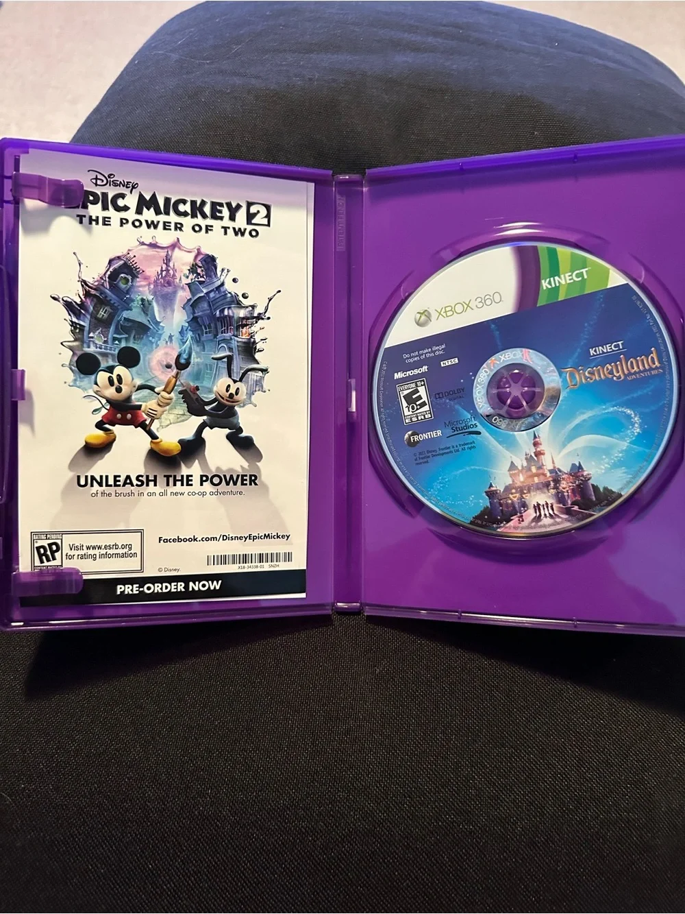 Microsoft Xbox 360 Kinect Disneyland Adventures - Purple & Blue Cover